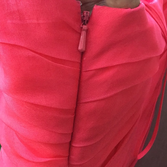 Theia Couture Red 100% Silk Cocktail Dress - Picture 11 of 16